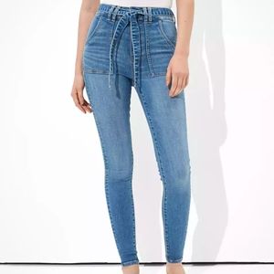 💙 EUC American Eagle Ladie's Next Level Stretch Highest Rise Jeggings, 4 Short